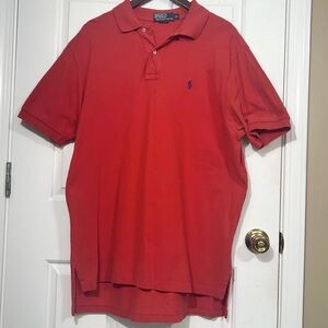 Polo Ralph Lauren Red Short Sleeve Shirt Blue Polo Pony Shirt Men’s Size XL